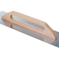 Schweizer Glattekelle, Profi Aufziehkelle aus rostfreiem Edelstahl mit Holzgriff für Trockenbau, Spachteln und Verputzen
