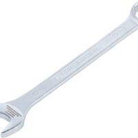 Hochwertige Maul-Ringschlüssel mit Chrom-Vanadium-Stahl, verchromt und glanzpoliert, 17 mm Schlüsselweite, DIN3113-A-Norm, abgewinkelter Ringende, ideal für Heimwerker und Handwerker