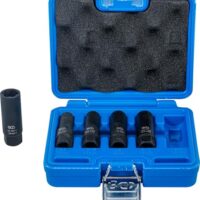 5-teiliger Satz Spiral-Profil-Steckschlüssel-Schraubenausdreher, tief Antrieb Innenvierkant 10 mm (3/8") | SW 10-16 mm