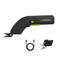 Elektro Schere Akku Universal Cutter 3,6V Kartonschneider Stoffschere mit zwei Schneidköpfen Lithium Akku B-Ware
