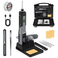 Beizkna Präzisions Lötkolben Akku Set, 5 Sek. Schnelles Aufheizen, Wiederaufladbarer LED Lötkolben Kabellos, Einstellbare Temperatur 200–500℃, Automatik Schlafmodus, für Reparaturen und DIY-Projekte