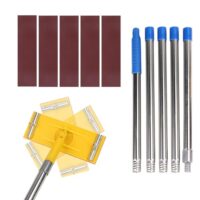 Professionelles Werkzeug für Schleifen von Wänden, Decken und Holzoberflächen. Robuster Hand-Trockenbauschleifer mit verstellbarer Edelstahlstange und ergonomischem Griff.