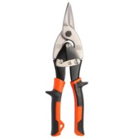Blechschere mit geradem Schnitt, ideal für das Schneiden von Blechen, Alu-Metall, Leder und Kupfer.