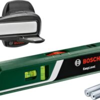 Bosch Laser-Wasserwaage EasyLevel mit Wandhalterung - universelles Werkzeug für Nivelliergerät und Wasserwaage, mit Laserlinie für flexible Ausrichtung an Wänden und Laserpunkt für einfache Höhenübertragung