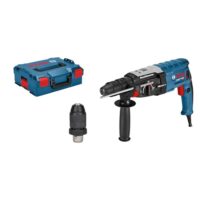 Bosch Professional Bohrhammer GBH 2-28 F, inklusive Zusatzhandgriff, Tiefenanschlag 210mm, Maschinentuch, Schnellspannbohrfutter 13mm, Wechselfutter SDS-plus und L-BOXX
