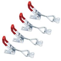 CEEYSEE 4 Stück GH-4001 Spannverschluss, klein Kniehebelspanner mit verstellbarer Metall Sicherheitsschnalle für Werkzeugkästen und Koffer
