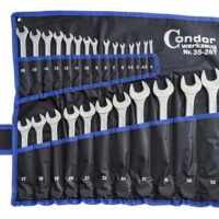 Gabel-Ringschlüssel-Satz, Chrom-Vanadium-Stahl verchromt, 4-32 mm, Maulschlüssel Satz Ratschenschlüssel Set für Werkstatt und Heimwerker