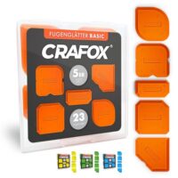 Professionelles Fugenglätter Set für Silikon und Acryl, 23 verschiedene Formen, inkl. Aufbewahrungsbox, perfekte Fugen für Bad, Küche und Fenster