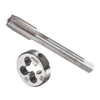 CoCud Gewindenschneiden und Matrize Set M11 x 1 Gewinde Metrische Schnellarbeitsstahl Maschine Schrauben Gewindebohrer und Rundmatrizen Werkzeug für Gewindeschneiden Reparieren