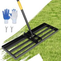 Ergänzer für Rasen, Edelstahl, Rasenrekener, Planierrechen, Steinentfernung