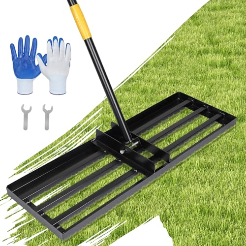 Ergänzer für Rasen, Edelstahl, Rasenrekener, Planierrechen, Steinentfernung