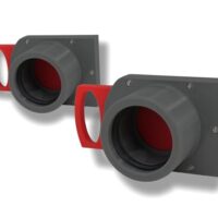 Effiziente Werkstattabsaugung: 2er Set von Generic mit DN 50mm Luft-Absperrschieber und Muffe aus PETG für professionelle Werkstätten und Hobbywerkstatt