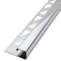 Dalsys Fliesenschiene Eckprofil Quadratprofil Edelstahl Poliert 2,5m x 8mm für Wand- und Bodengestaltung mit Fliesen in verschiedenen Räumen, hochwertiger Edelstahl mit hoher Korrosionsbeständigkeit