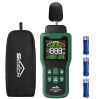 Schallpegelmessgerät mit Temperatur- und Feuchtigkeitsmessung, farbiges Hintergrundlichtdisplay, A/C-Bewertung in dB/SONE-Einheit