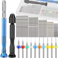 EATBALE 60-teiliges Handbohrer-Set mit Mikro-Spiralbohrern für präzise Bohrungen in verschiedenen Materialien