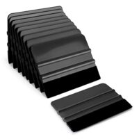 Folierungs Werkzeug Set aus 10 Stücken mit Filzkante für hochwertige Autofolierung und mehr, 4 Zoll Schwarz