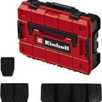 Einhell Systemkoffer E-Case S-F, universelle Aufbewahrung von Werkzeug, 44x32x13 cm Außenmaße, max. 25 kg Beladung, spritzwassergeschützt, stapelbar