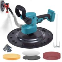 Elektrische Wandglättmaschine, multifunktionale Maschine für das Polieren und Glätten von Wänden mit 6 verschiedenen Geschwindigkeiten und einem Schalter. Kompatibel mit 18-V-Akkus.
