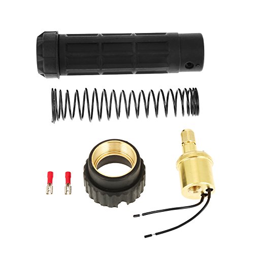 FTVOGUE Euro Fitting Connector Messing CO2 Mig Schweißbrenner Adapter Conversion Kit Set für europäische Schweißbrenner - Einsetzbares Set mit Feder, Gummigriff, Mutter und Messingkern für einfachen Austausch