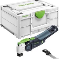 Festool Akku-Oszillierer OSC 18 E-Basic VECTURO mit Universal-Sägeblatt für verschiedene Arbeiten wie Holz-, Metall- und Kunststoffbearbeitung