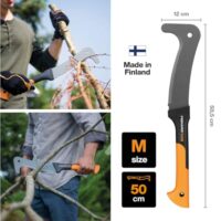 Fiskars Machete, Länge: 50,5 cm, Antihaftbeschichtet, Gehärteter Stahlklinge/Glasfaserverstärkter Kunststoffgriff, Inklusive Schutzhülle, Schwarz/Orange