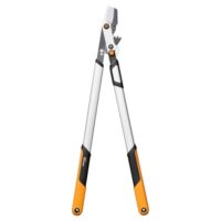 Fiskars X-Serie Dual-Action Astschere Bypass LX108, 2-in-1-Modus für schnelle oder kraftvolle Schnitte, Antihaftbeschichtete Stahlklingen/Leichte Aluminiumarme mit SoftGrip, Schwarz/Orange