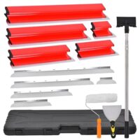Multifunktionales Glättungsspatel-Kit für professionelle Anwendungen, Spachtel Werkzeug 20,40,60,80,100cm und Teleskopstange mit Adapter