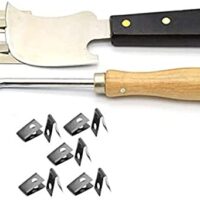 Flaches Vinyl-Viertelmondmesser mit Schweißnahtführung und Bodenbelag-Handnutgerät zum Beschneiden von Schweißstäben/Nuten von PVC-Vinylböden