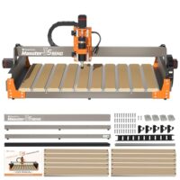FoxAlien 3S 8040 X-Achsen-Verlängerungs-Kit mit T-Nut-Hybrid-Spoilboard-Arbeitstisch für Masuter 3S CNC-Fräsmaschine, um große Gravur-Schnitzprojekte zu bearbeiten