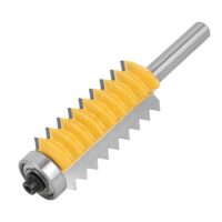 Fräser-Bit-Set mit Vielzahn-Zapfenmesser 8x55 mm für Holzbearbeitung und Schiene, Fingerleim-Verbindungs-Fräser und Umkehrbarer Holm-Fräser