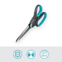 Komfortable Allzweckschere für Haushalt und Garten mit hochwertigen Klingen aus rostfreiem Edelstahl und ergonomischen Griffen, geeignet für Links- und Rechtshänder