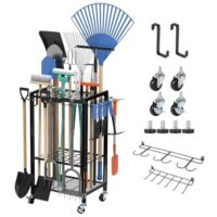 Ergänztes Werkzeug für Gartenarbeit, Aufbewahrungssystem mit Rollen, Stabil und leicht zu montieren