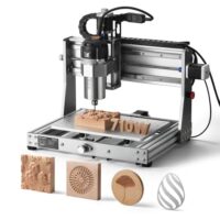 CNC-Fräse, Genmitsu 3020-PRO Ultra, metallisches Graviergerät, Vollmetallkonstruktion, Aufgerüstete 710-W-Spindel für Metall und Holz, 60-mm-Schrittmotor, Eingebauter Motherboard-Lüfter