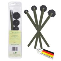 Fugenabzieher-Set mit Schwenkfunktion und 4 Aufsätzen für Silikon, Acryl und andere Dichtstoffe - Fugenwerkzeug für Bad, Küche & Fliesen - Made in Germany