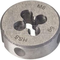 HAZET Schneideisen 849AG-M6 für Außengewinde M6 x 1,0 präzises Gewindeschneiden robustes Werkzeug für Metallbearbeitung Werkstatt Industrie Anwendung