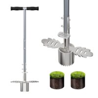 HQEUZ Zwiebelpflanzer, robustes Blumenzwiebel-Pflanzwerkzeug mit scharfen Sägezähnen und rutschfestem Fußpedal für effizientes Pflanzen von Frühling- und Herbst-Zwiebeln, Einjährigen Pflanzen, Bedeckungsgesellschaften und Gemüse