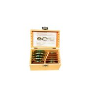 Ein Set von 12 Anlaufringen in einer Holzkiste, ideal für Tischfräsen und andere Fräser.