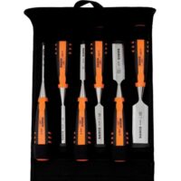 Hochwertiges Werkzeugset mit sechs verschiedenen Formen in einer praktischen Tasche, ideal für Heimwerker und handhabungsfreundlich.