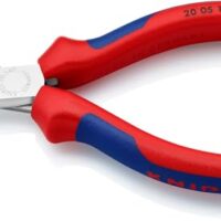 KNIPEX Flachzange verchromt mit Mehrkomponenten-Hüllen 140 mm, hochwertiges Werkzeug für Heimwerker und Handwerker, Präzision und Langlebigkeit