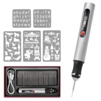 Kabelloser elektrischer Gravierstift mit 30 Klingen und drei Einstellbarkeitsstufen für verschiedene Oberflächen, ideal für Glas, Holz, Stein, Keramik und Schmuck