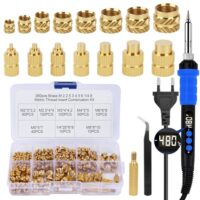 Lötkolben-Set für professionelle Ergebnisse: ein Set mit Lötspitzen und einem Lötkolben mit Keramiktechnologie und Belüftungsoffnungen, ideal für 3D Druck, Prägen und Schnitzen