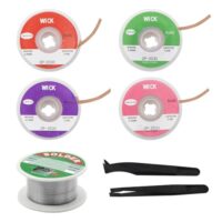 Bild eines MSIHEY Entlötlitze Sets mit Kupfer Lötzinn, No Clean Set für die Reparatur von elektronischen und elektrischen Geräten.