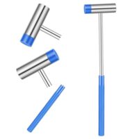 Mabor Doppelkopf Kleiner Hammer, Kunststoff Minihammer mit Metallkopf, Uhrmacherhammer für Bastelarbeit und Uhrenreparaturen