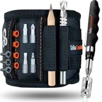 Geschenk für Männer: Magnetarmband mit Magnetstab und Bleistift zum Halten von Schrauben und Nägeln, praktische Idee für Handwerker und Heimwerker auf Valentinstag, Vatertag oder Geburtstag