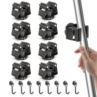 Magnetische Besenhalter für Küche, Badezimmer, Garage, Garten und Zuhause - 3-H 8 Stück Edelstahl Besenhalterung Wand Aufhängung Besen mit 8 Magnetischen Haken
