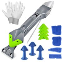 5-in-1 Fugenkratzer, Silikon Caulking Werkzeug Kit mit Silikon Fugenwerkzeug und 4 Pcs Fugenglätter