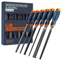 Hochwertiges Profi Feilen Set mit Hieb 2 inkl. Halbrundraspel, Flachstumpffeile, Halbrundfeile, Rundfeile, Dreikantfeile und Vierkantfeile für Metall- und Holz-Arbeiten