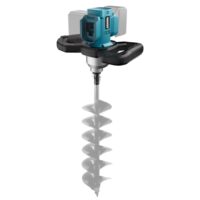 Ein professionell ausgeführter Akku-Erdbohrer, der kompatibel ist mit Makita 18V-Akkus und als zuverlässiger Partner bei Gartenarbeiten fungiert. Der Bohrer verfügt über eine leistungsstarke bürstenlose Motor-Technologie und bietet eine hohe Bohrleistung sowie ein tragbares Design.