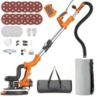 Trockenbauschleifer mit 1000 Watt, 6 verstellbaren Geschwindigkeiten und integriertem Staubsaugsystem für effizientes Schleifen von Wänden und Decken.