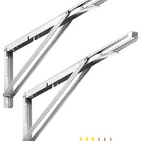 Edelstahl Klappwinkel für DIY Werkbank, Tragkraft 150kg, 2 Stück 600mm